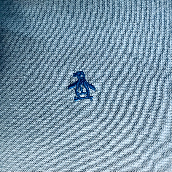 Original Penguin by Munsingwear Men's Blue V-Neck Sweater. Light Blue. Men’s L. - Picture 4 of 6